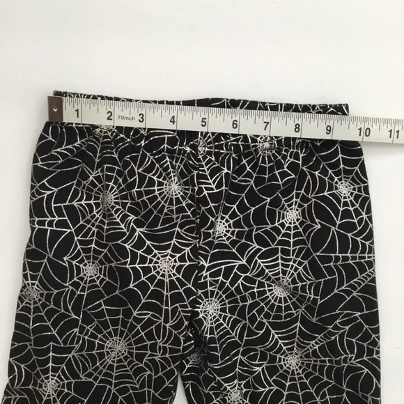 Sparkle Spider Web Halloween Leggings Size M(7-8) EUC - Picture 4 of 6